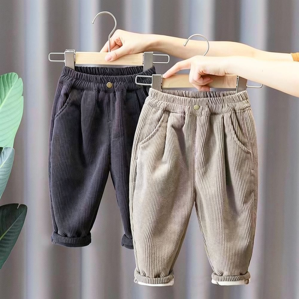 Corduroy Pant Warm - Çocuklar için Polar Astarlı Kadife Pantolon,