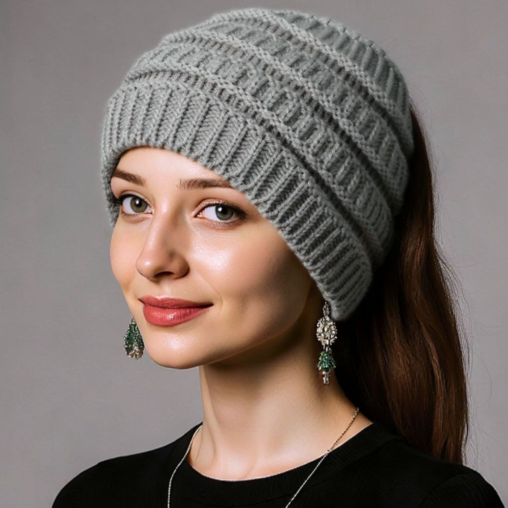 Fleece Ear Warmer Band - Kışlık Örgü Saç Bandı, Kadınlar İçin